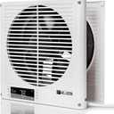 Room to Room Fan - 2-Way Through Wall Airflow Vent with Digital Temp Control & Timer, 10-Speed Ultra-Quiet EC Motor In-Wall Ventilator for Kitchen, Laundry, Workshop