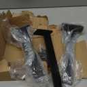 8 Pack - 10 inch Black Hidden L Shelf Bracket (1/5 Inch Thicked) Iron Floating Shelf Brackets Rustic Industrial Metal Brackets for Shelf Support