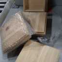 BILLIOTEAM 8 Pack Unfinished Square Wood Panels,4" x 4"/10cm x 10cm,Blank Wooden Canvas Cradled Painting Panel Boards for Drawing, Painting, Pouring, Wood Burning and DIY Arts Crafts Projects