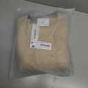 Fall Sweater Dresses for Women 2025 with Belt, Oversized Long Sleeve V Neck Knee Length A Line Color Block Knit Dress, Apricot, Small