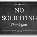 A4 Sign: NO SOLICITING Thank You  3mm Aluminium Composite, UV Printed, Outdoor Use, Easy Mounting with Four Screw Holes