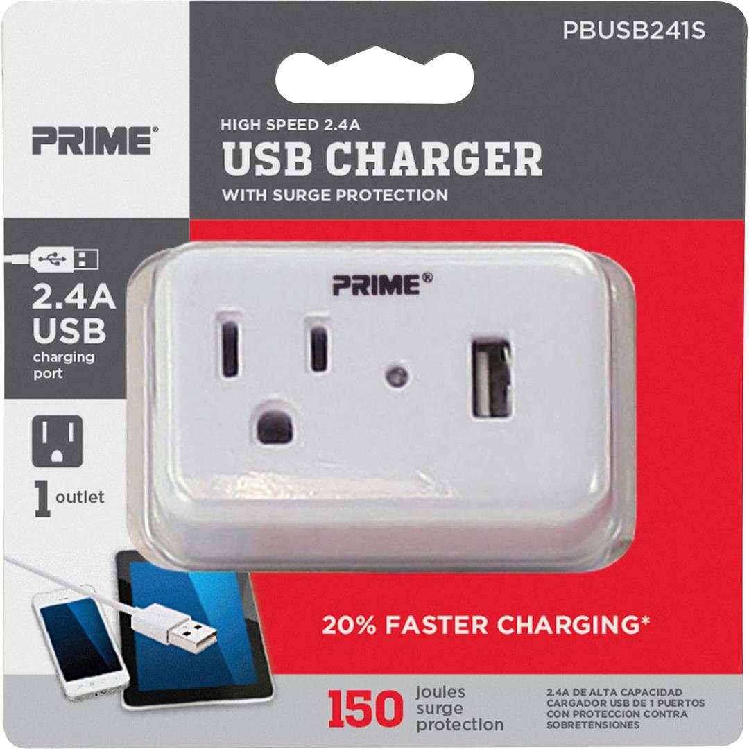 Prime Wire & Cable 1-Outlet USB Charger