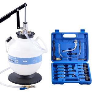 Orion Motor Tech 7.5L Transmission Fluid Pump, 2 Gallon Manual ATF Refill Kit Transmission Fluid Hand Pump Automotive, Transmission Fluid Transfer Pump, Transmission Fill Pump with 15 ATF Adapters
