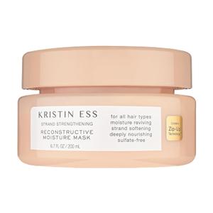 Kristin Ess Hydrating Deep Conditioner Protein Hair Mask - Shea Butter + Coconut Oil Hair Treatment for Dry Damaged Hair - Deep Conditioning, Strengthening, Softening, Anti-Frizz - Pear + Amber Scent (6.7 Fl Oz (Pack of 1))