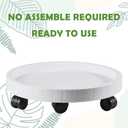 20.5 Inch Planter Caddies Rolling Saucer Caddy with Wheels, Heavy Duty Wheeled Stand for Potted Plant, Round Coaster Roller Base Tray with Casters, Flower Pot Dolly Holder for Indoor Outdoor