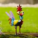 Metal Rooster Yard Statue, Wacky Outdoor Garden Statues, Metal Rooster Yard Garden Decorations Statues, Chicken Ornaments Yard Art for Backyard Patio Lawn Decorations, Gifts for Chicken Lovers (A)