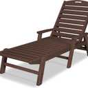 POLYWOOD NCC2280MA-P Nautical Arms Chaise, Mahogany, 78.5 inches x 27 inches x 39 inches