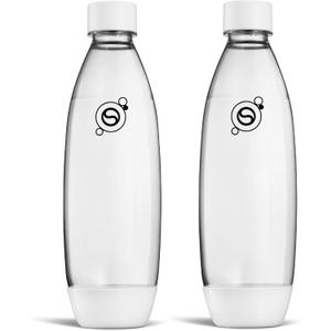 sodastream White 1L Slim Carbonating Bottles Twin Pack, Pack of 2, Size: 33.8 Ounces