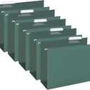 HERKKA Extra Capacity Hanging File Folders, 30 Pack Reinforced Hang Folders with Heavy Duty 3 Inch Expansion, Designed for Bulky Files, Medical Charts, Letter Size, Green