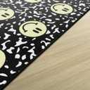 Flagship Carpets Smiley Faces Sit Spots on Composition Book Paper Educational Area Rug for Kids Room, Children's Classroom Rug for Teaching and Playroom, 5' X 7'6" - Yellow