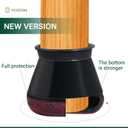 Chair Leg Floor Protectors Silicone Caps Felt Strengthen Bottom