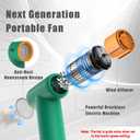 Handheld Portable Turbo Fan, 85000RPM Super High-speed Fan with 4-speed, 4000mAh, USB-C Rechargeable Personal Battery Operated, Mini Small Pocket Design for Travel/Outdoor/Vacation/Concert/Gift, Green