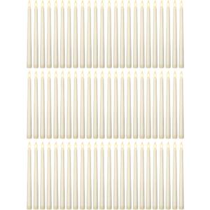 Retisee 100 Pcs Flameless LED Taper Candles 11 Inch Battery Operated Candles Bulk Flickering for Candlesticks for Halloween Christmas Birthday Wedding Party(Ivory)