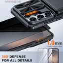 Vizvera for Galaxy S26 Ultra Case with 2 Pack Privacy Screen Protector[RFlD Card Holder][Camera Cover] Shockproof Silicone Protective Phone Case for S26 Ultra 2026