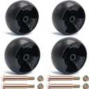 CheeMuii 4 Pack 734-04155 Mower Deck Wheels Kit 5 Inch Deck Gauge Wheel Replace for 734-04155 112-0677 72-025 210-275 938-3056 Deck Wheels with Bolts and Lock Nuts Kit