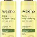 Aveeno Daily Moisturizing Body Oil Mist with Oat & Jojoba Oil for Dry Sensitive Skin, Nourishing Body Spray for Smoother Skin, Paraben-, Silicone- & Alcohol-Free, Twin Pack, 6.7 fl. oz, 2 Pack