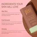 Pixi On-the-Glow Bronze - BeachGlow, Hydrating Tinted Moisture Bronzer Stick with Ginseng, Aloe Vera & Fruit Extracts, For Cheeks & Lips, 19g / 0.6oz, Paraben-Free