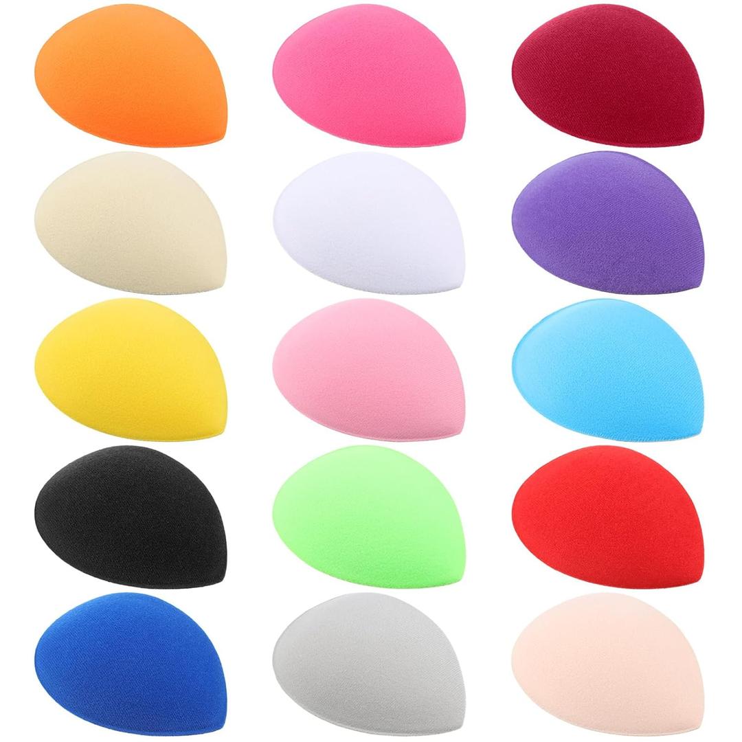 Knitgrip 15 Pcs Fascinator Hat Base Millinery Hat Making Supplies 15 Colors Teardrop Headdress Base EVA Women Hats Craft Material for DIY Making Wedding Church Party