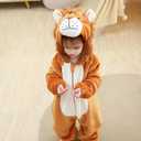 Unisex Baby Costume,Baby Flannel Animal Halloween Onesie Costume Home Clothing (Brown)