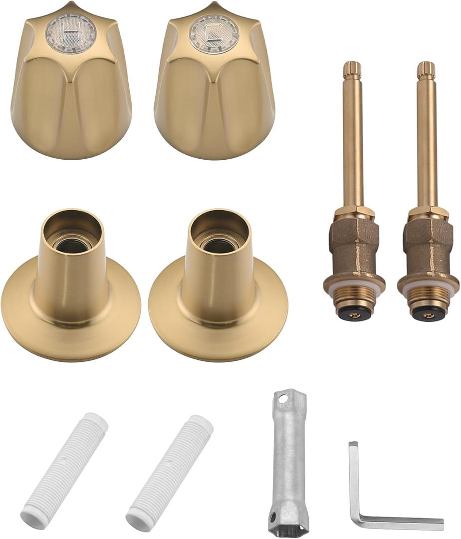 Bathtub& Shower 2-Handle Remodel/Rebuild Trim Kit Replacement for Price Pfister Verve, 2 Knob HandleBrushed Gold