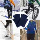 1Pairs Half Finger Gloves for Men Women Winter Warm Knit Fingerless gloves for women and men (One Size, Navy)