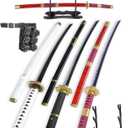 Cold Blade Katana Sword - 41 inches Katana Replica with Holster Belt and Display Stand - Sword with Authentic Design