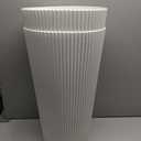 24" Tall Planters for Outdoor Plants with Insert, Set of 2 Cream, 13 W"*9.4 W"*23.6" H