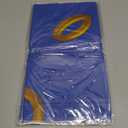 2 Pcs Birthday Party Decorations Plastic Cute Birthday Tablecloth 108 x 54 Inches Disposable Rectangle Tablecover for Boys Girls Kids Baby Shower Party Supplies (Gold Ring)