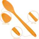 10 Pack Silicone Mixing Spoon, 10.8 Inch Heat Resistant Kitchen Spoons for Cooking, Large Non-Stick Basting Serving Stirring Mixing Spoon for Baking, Serving Scraping