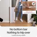 Retractable Baby Gate Perma Child Safety 33" Tall x 55” Wide, Mesh, for Stairs, Doorways, Dogs, Pets, Indoor, Outdoor, One-Handed Operation, Locking, Easy Install, Hardware Mount, White