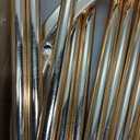 3pcs Gold Metal Cylinder Pedestal Stand, Round Display for Wedding & Party Decor, Cake Plant Vase Stand, Birthday Backdrop Column