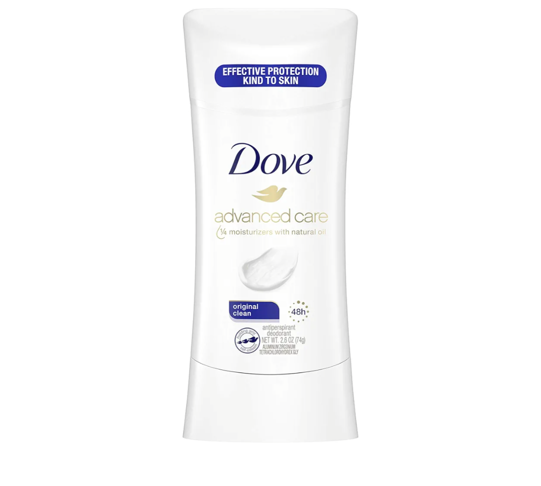 Dove Advanced Care Antiperspirant Deodorant Stick Original Clean Pack of 3 Count For helping skin barrier repair after shaving by boosting ceramide levels in your skin 2.6 oz