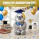Honoson Graduation Sloth Stuffed Animal Toy 9.84 Inch Sloth Plush Cute Sloths Toy with Diploma and Tassel 2026 Graduation Hat for Boys Girls School Graduate Graduations Gift Decoration (Blue)