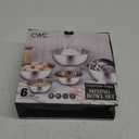 COOK WITH COLOR Stainless Steel Mixing Bowls Set - Nesting Bowls, 6 Pieces, Silver