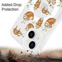 Sloth Magnetic Case for iPhone 12/12 Pro with MagSafe Wireless Charging Clear Cute Lovely Painting Girls Woman Soft Slim TPU Anti-Scratch Shockproof Protective Case