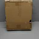 Corner Bread Box for Kitchen Counter, Bamboo Wood Black Bread Box, Large Capacity Bread Storage Bin with Acrylic Wavy Door Panel (Black, Meduim) (Medium)