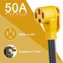 Suplevel 25ft EV Charger Adapter Cord Compatible with NEMA 14-30P to 14-50R, 30 Amp 4 Prong Dryer Male to 50 Amp 4 Prong EV RV Female for Level 2 or Telsa Charging RV Camper, ETL Listed