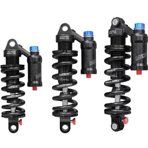 MEROCA Adjustable Air Spring Coil Over Shock Absorber for Mountain Bikes, 190-265mm, 550LBS Spring, Rebound, Compression, Preload, and Air Pressure (200-300 PSI) Fits MTB/Downhill/eBikes