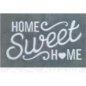 AAZZKANG Gray Doormat with Non Slip Rubber Backing Home Sweet Home Mats Decorative Easy to Clean Welcome Entrance Mats (18" x 28" (Rectangular))