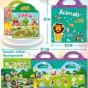 2 x 3 Pack Reusable Sticker Book for Toddlers 2-4 Years, Toddler Sticker Book for Kids, Toddler Activities Crafts Preschool Learning Travel Toys Birthday Gifts for Boys Girls Ages 1-3, 2-4, 3-5