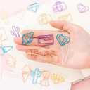 100 pcs Cute Paper Clips, BOSOIRSOU Metal Bookmark Folder Pin Memo Clamp Planner Clip for Pagination Organize Document Organizing Office Supplies School Student