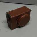 Andoer Digital Camera Protective Case PU Leather Camera Storage Bag with Removable Shoulder Strap Compatible with Sony ZV1-F/ ZV1M2, Brown