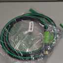 YOTOO Heavy Duty Hybrid Garden Lead in Water Hose 5/8-Inch by 5-Feet 150 PSI, Kink Resistant, All-Weather Flexible with Swivel Grip Handle and 3/4" GHT Solid Brass Fittings,  Green+Black WP 200