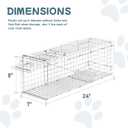 Animal Trap 24"x8"x7" Cage Trap, Heavy Duty Folding Raccoon Traps, Humane Cat Trap for Stray Cats,Rabbits,Squirrels,Outdoor Small Animal Trap,Humane Catch & Release