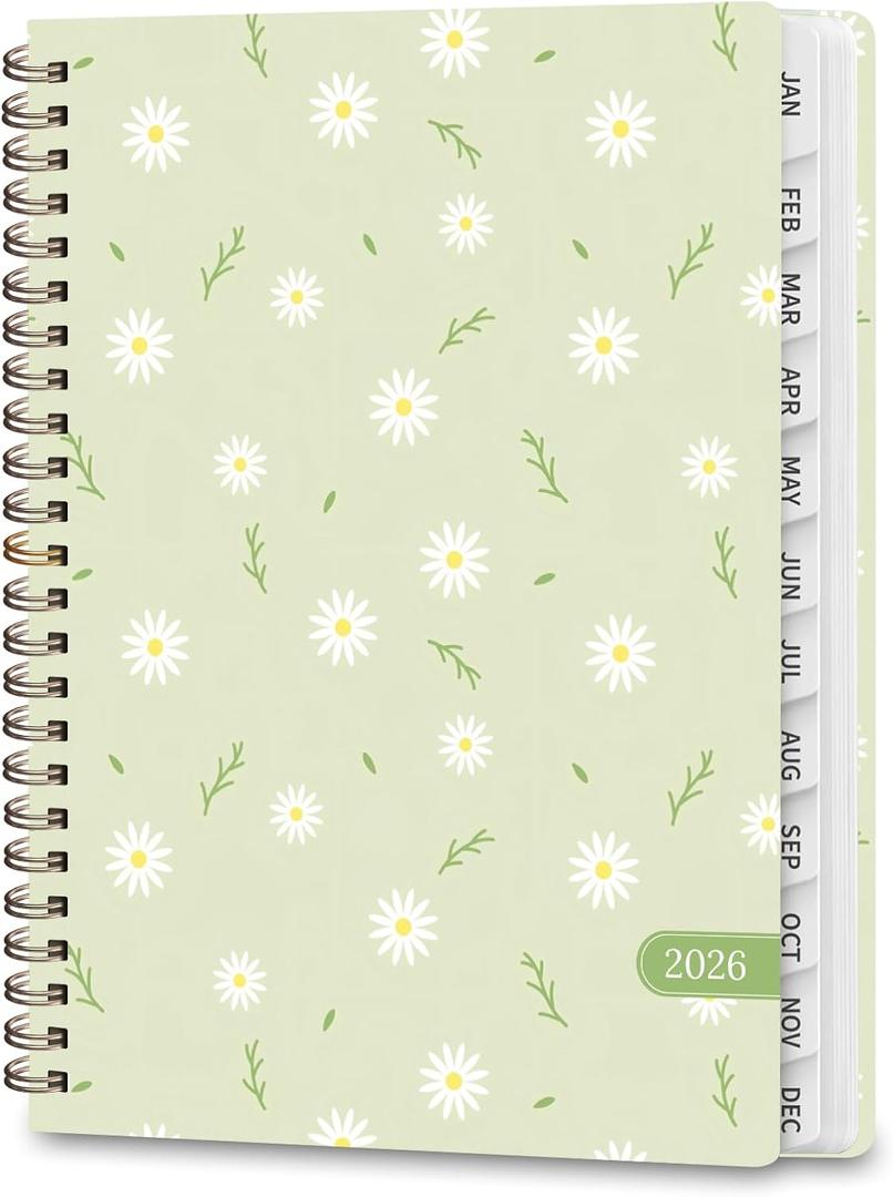 2 x 2026 Planner, Weekly and Monthly Calendar Planner Book, Jan 2026 - Dec 2026, Planning Agenda for Desk Accessories and School Supplies - A5 (6.3'' x 8.5'') (Daisy Garden)