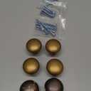 Goo-Ki Vintage Retro Antique Brass Zinc Alloy Cabinet Knob - Single Hole Center Affordable Luxury Cabinet Pull Hardware for Bedroom, Kitchen, 6 Pack (1.18 inches)