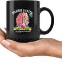 Panvola Mental Health Counselor Gifts Therapist Mug Novelty Inspirational Gift Idea Awareness Coffee Cup Black 11oz For Psychologist/Psychiatrist (11 oz)