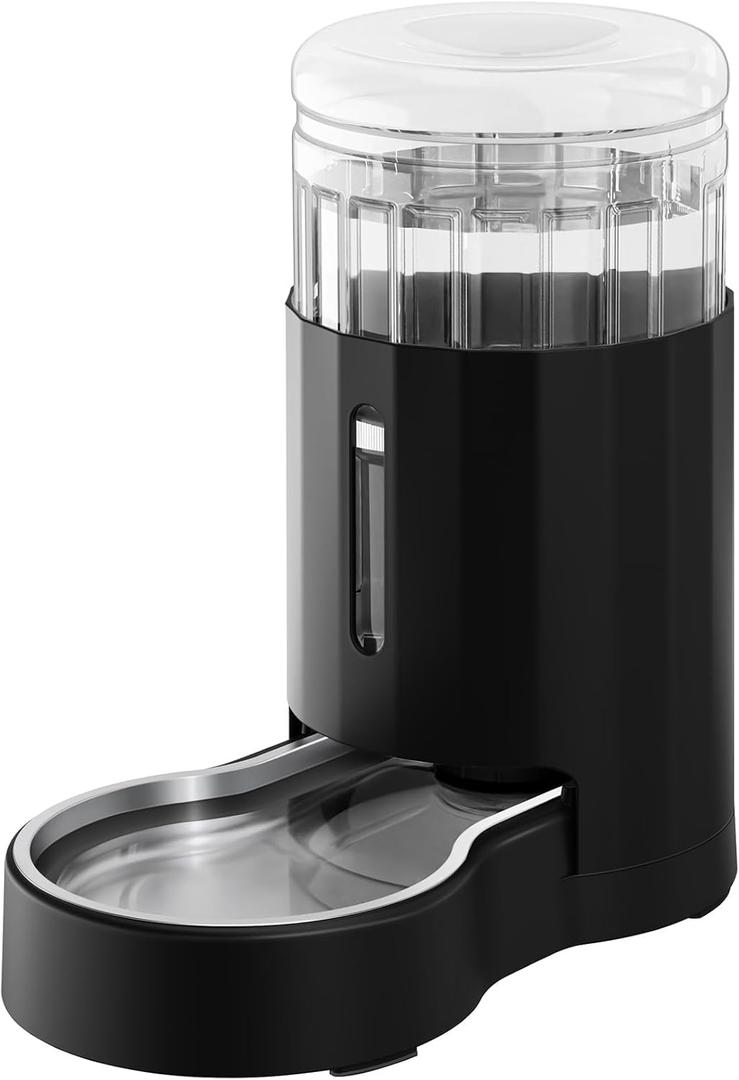 CZPET Dog Water Bowl Dispenser 7L, Wider Mouth & Upgraded Brush for Easy Cleaning Automatic Cat Gravity Refilling Waterer with Removable Stainless Steel Bowl, Large Drinking Area for Multi-Pet (Black)