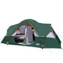 UNP Camping Tent 10-Person-Family Tents, Parties, Music Festival Tent, Big, Easy Up, 5 Large Mesh Windows, Double Layer, 2 Room, Waterproof, Weather Resistant, 18ft x 9ft x78in, Dark Green