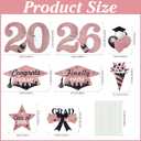 Graduation Yard Signs 2026, Pink Class of 2026 Graduation Decor Outdoor, Congrats Grad Lawn Signs with Stakes, Grad Party Decorations for High School College Graduation Celebration